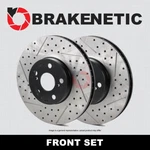 Front Set Brakenetic Premium Drilled Slotted Disc Rotors BNP51017.DS. Fixed Price $134.75.