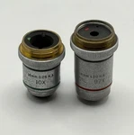 Lot Of 2 Bausch & Lomb Microscope Objectives 10X 97X Oil For Nikon Labophot. Fixed Price $69.99.