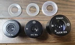 3 Nikon Japan 2 H.K.15X H.K.W.10X Eyepieces Lot. Fixed Price $30.00.
