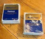 Fisherbrand Colorfrost Microscope Slides Precleaned (2) Pkgs 12-550-40. Fixed Price $30.00.