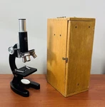 Vintage Bushnell Triple Tested Model 500 Microscope W/ Original Wood Box. Fixed Price $79.99.