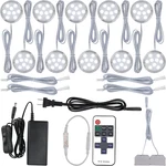 Aluminum Hardwired Led Under Cabinet Lighting Kit, 10 Lights 6000K Cool White. Fixed Price $66.55.