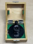 Vtg Nikon Protractor Eyepiece Model 65094 - 1 Minute Graduations Original Case. Fixed Price $400.00.