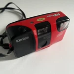 Konica Pop Super 35MM Film Point And Shoot Camera Red (flash Does Not Fire). Fixed Price $18.99.