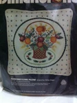 1982 Vtg Dimensions Crewel Pillow Kit #1238 American Floral By Nancy Moyer 14". Fixed Price $7.95.