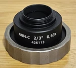 Zeiss 426113 60N-C 2/3" 0.63X Microscope C-mount. Fixed Price $332.00.
