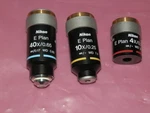 Set Of Plan Microscope Objectives Lens For Nikon Series 4X / 10X 40X. Fixed Price $89.00.