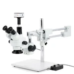 Amscope 3.5X-90X Circuit Zoom Stereo Microscope + 144-LED Light 5MP Camera. Fixed Price $935.99.