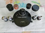 Olympus Phase Contrast Microscope Condenser + Four Objectives 10X-20X-40X-100X. Fixed Price $399.00.