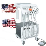 Portable Dental Delivery Unit Air Compressor Syringe Suction Cart 4HOLE Usa. Fixed Price $1499.00.