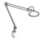LFG028217 Luxo Lfm Led Magnifier, 30" Arm, 5-D Lens & Edge Clamp, Light Grey. Fixed Price $257.88.