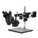 Amscope 3.5X-180X Trinocular Stereo Zoom Microscope +double Arm Boom Stand-black. Fixed Price $727.99.